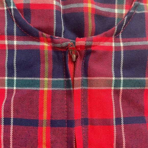 Children: Girls plaid romper/skort, Sears brand 6 - Vintage - Picture 8 of 12